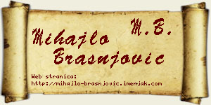 Mihajlo Brašnjović vizit kartica